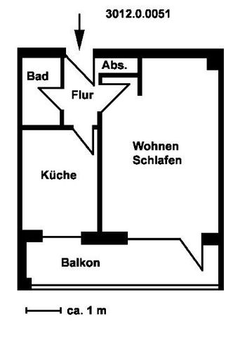 Herrlicher Ausblick, 1 Zimmer Wohnung mit Balkon und einem Fahrstuhl! - Foto 2