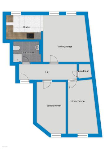 3-Raumwohnung mit hochwertiger Einbauküche in der Seebener Straße! - Photo 3