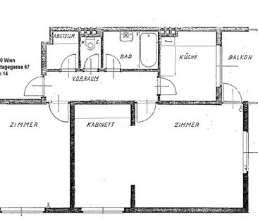 Großzügige 2-Zimmer-Wohnung mit Balkon zu mieten in 1190 Wien - Photo 1