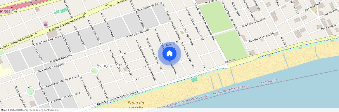 Rua Ophélia Caccetari Reis, 174 - Aviação, Praia Grande - SP