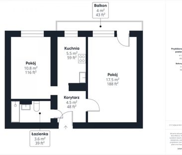 2 pok | 43 m² | Metro | Widok na zieleń 43 m² - Фото 5
