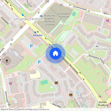 al. Aleja Komisji Edukacji Narodowej, Ursynów-Centrum, Ursynów, Warszawa, mazowieckie