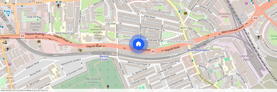 Glazbury Road, Barons Court