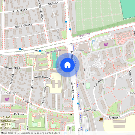 ul. Santocka, Świerczewo, Zachód, Szczecin, zachodniopomorskie