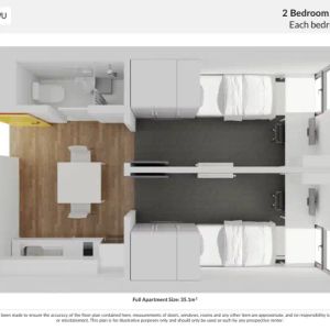 2 Bedroom Apartment - Regular Bedroom - Photo 2