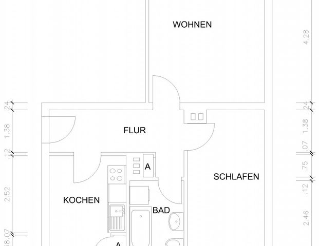 *** GRÜNE stadtnahe WOHNUNG ***hell und freundlich *** nur wenige Treppen - Foto 1