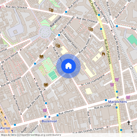 Rue des Haies, Francja, Paris