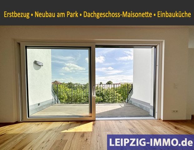 Leipzig: ERSTBEZUG am PARK ** Dachgeschoss-Maisonette ** 5-Raum WE ** Terrasse ** Einbauküche ** Lift - Foto 1