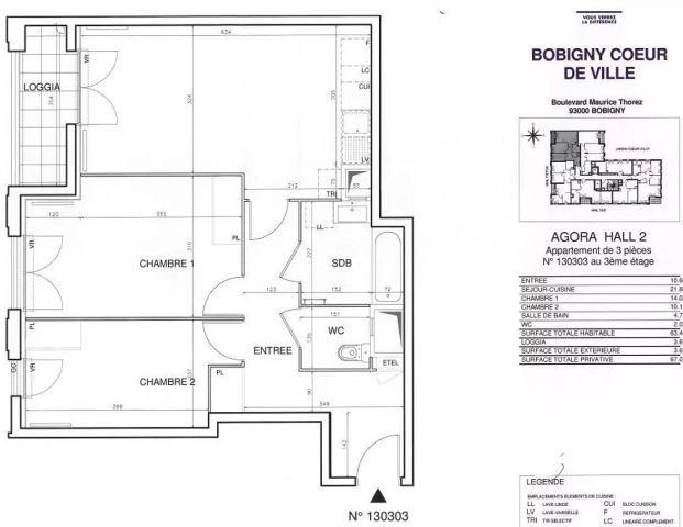 location Appartement T3 DE 63.5m² À BOBIGNY - Photo 1
