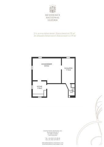 2.5 Zimmer, 75 m², 1. Stock - Photo 5