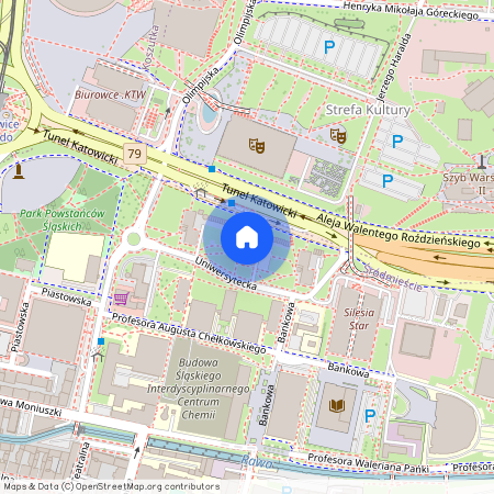 ul. Uniwersytecka, Śródmieście, Katowice, śląskie