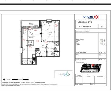 2 pièces - 39,56 m² - 1er étage - Colocation non autorisée - Photo 2