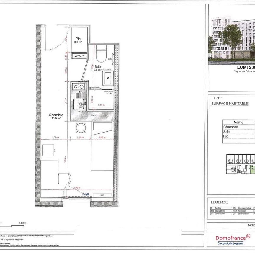 location Appartement T1 DE 19m² À BORDEAUX - Photo 2