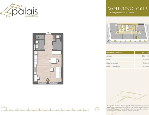 Perfekt für Studenten! 1-Zimmer-Wohnung mit toller Anbindung - Photo 1