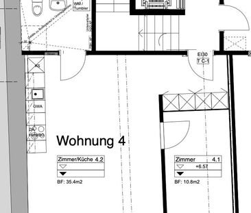 2 Zimmer, 50 m², 2. Stock - Foto 2