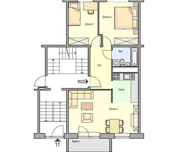 3 Zimmer Wohnung im Erdgeschoss - Foto 1