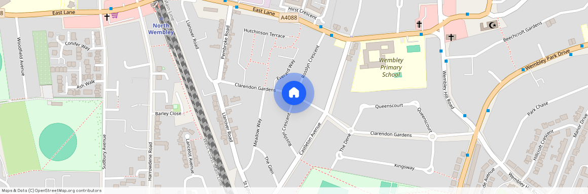 SINGLE ROOM ROOM TO LET IN HMO PROPERTY - Rosslyn Crescent, Wembley, Middlesex, HA9 7NZ