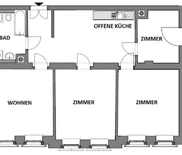 Erstbezug nach Sanierung - Familien aufgepasst - helle 4-Raumwohnung - Photo 3