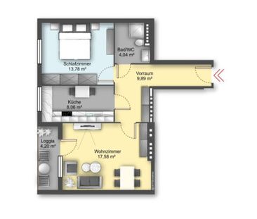 ERSTBEZUG NACH SANIERUNG - 2-Zimmerwohnung - schöner Ausblick - Log... - Foto 6