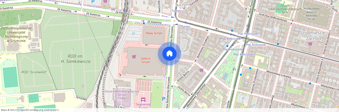 al. Bohaterów Warszawy, Turzyn, Śródmieście, Szczecin, zachodniopomorskie