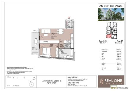 Alte Donau - 2-Zimmer Erstbezugswohnung im 4. OG - Beziehbar ab Oktober! - Foto 3