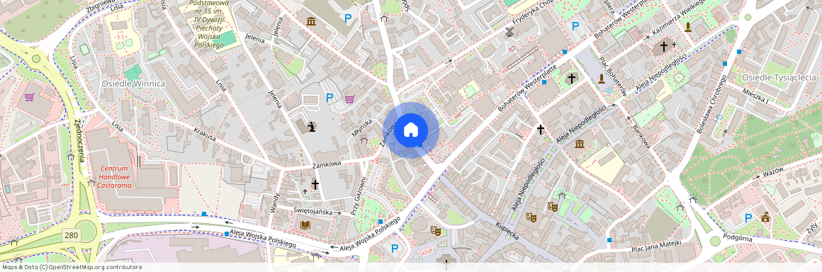 ul. Centrum, Kupiecka, Centrum, Zielona Góra, lubuskie