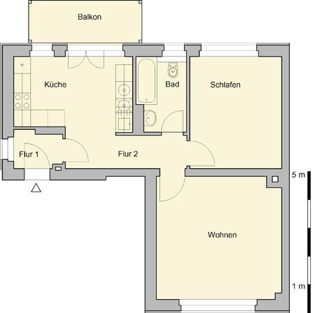 Attraktive 2-Raum-Wohnung in schöner Wohnlage - Foto 3