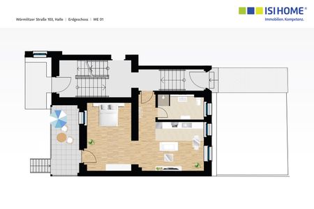 Moderne 2-Raumwohnung mit Balkon in der südlichen Innenstadt - WE01 - Foto 2