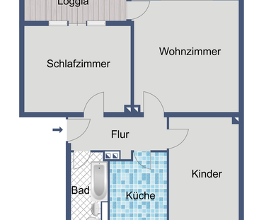 Komfortable 3-Zimmer-Wohnung mit Balkon und Keller - Foto 2