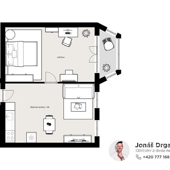 Pronájem bytu 2+kk 54 m² - Фото 1