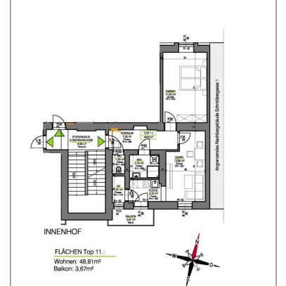 Schöne 2-Zimmer-Wohnung mit Balkon zu vermieten! Preis inkl. Heizkosten! - Foto 1