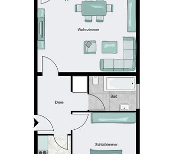 Frisch modernisierte 2 Zi.-Wohnung im grünen Bergstedt! - Photo 3