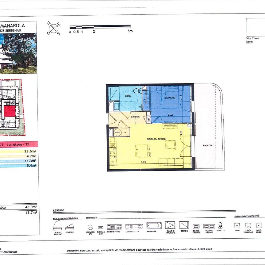 Sérignan - T2 NEUF avec Piscine - 45 m² - Photo 2