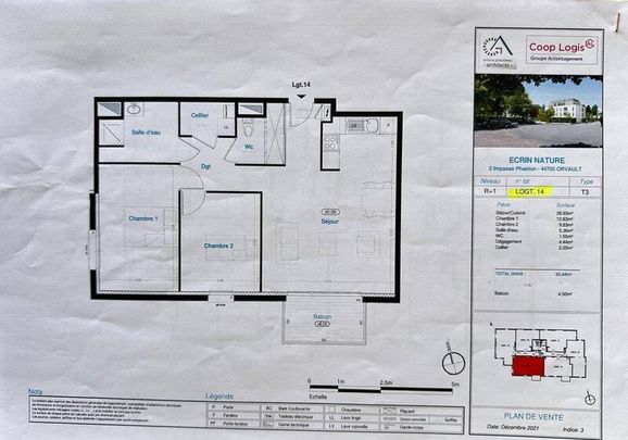 Appartement 3 pièces - - Photo 1