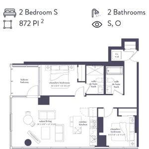 Transfert de bail – 4 1/2 moderne au centre-ville de Montréal - Condo / Appartement à louer - Photo 2