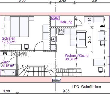 2½ Zimmer-Dachwohnung in Burgdorf (BE), möbliert, auf Zeit - Photo 6