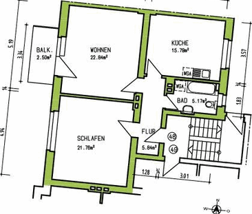 Großzügiger Grundriss - Foto 3