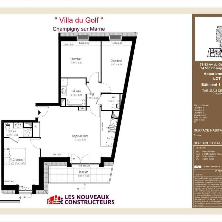 Appartement à louer 4 pièces 72.92m² - Photo 2