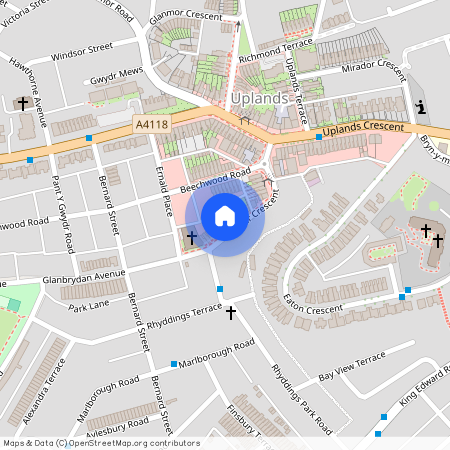 Gwydr Crescent, Uplands