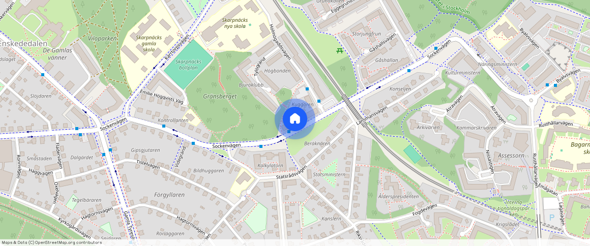 Sockenvägen **, Kärrtorp