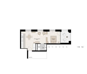 Moderne, möblierte 1.5-Zimmerwohnung in Kriens mit Balkon - Photo 4