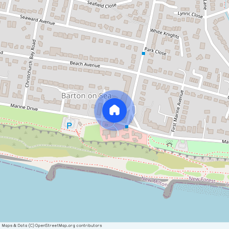 Cliff Crescent, Marine Drive, Barton On Sea, New Milton, Hampshire. BH25 7EB