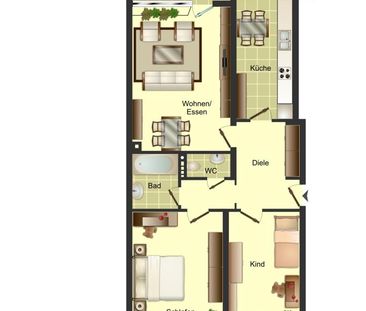 Demnächst frei! 4-Zimmer-Wohnung in Sankt Augustin Menden - Foto 1