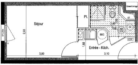 Location Appartement 1 pièce 18m² NANTES 44300 - Photo 4