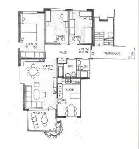 4.5 Zimmer, 94 m², 2. Stock - Photo 2