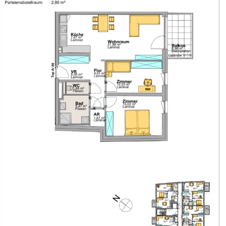 Großzügige 3-Zimmer-Wohnung Top A9 - Photo 2