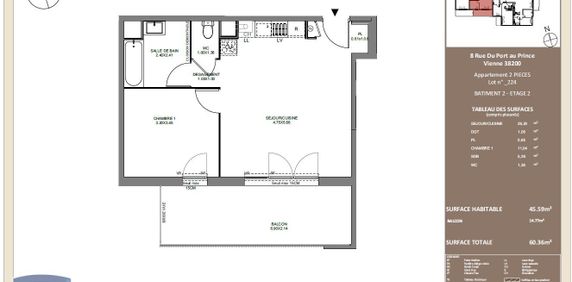 Location Appartement 2 pièces 45m² VIENNE 38200 - Photo 2