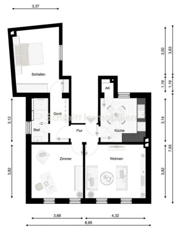 3-Zimmer-Altbauwohnung mit EBK & Stellplatz in F-Sossenheim - Photo 4