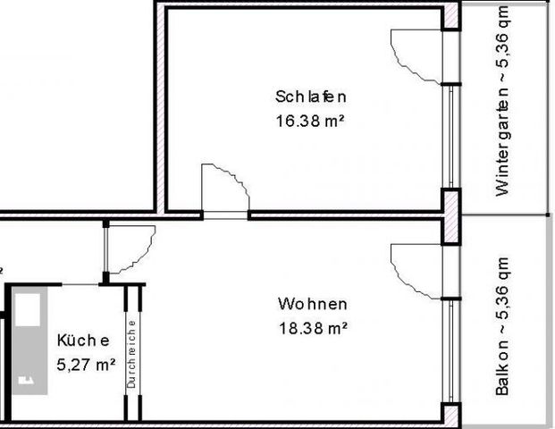 Attraktive Zwei-Zimmerwohnung mit Balkon - Photo 1