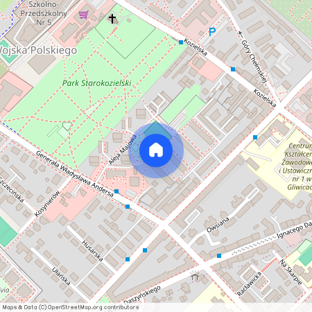 Aleja Majowa, Wojska Polskiego, Gliwice, śląskie
